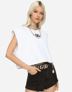 KIM DOLCE&GABBANA Chain belt with DG multi-logo