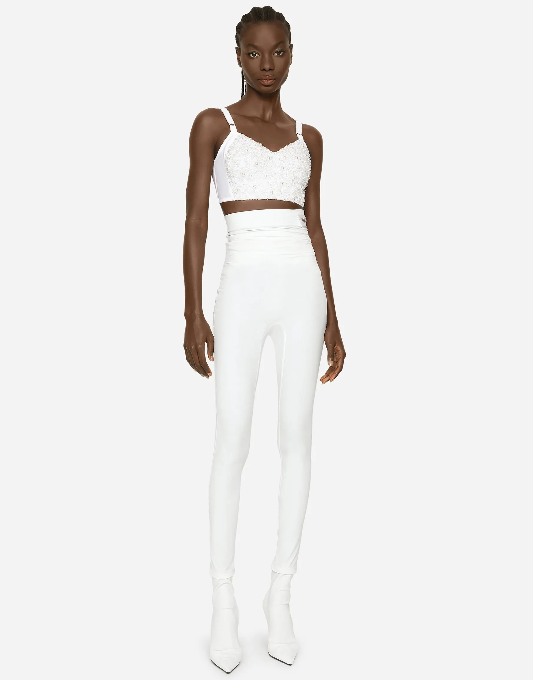 KIM DOLCE&GABBANA Corset top with beading