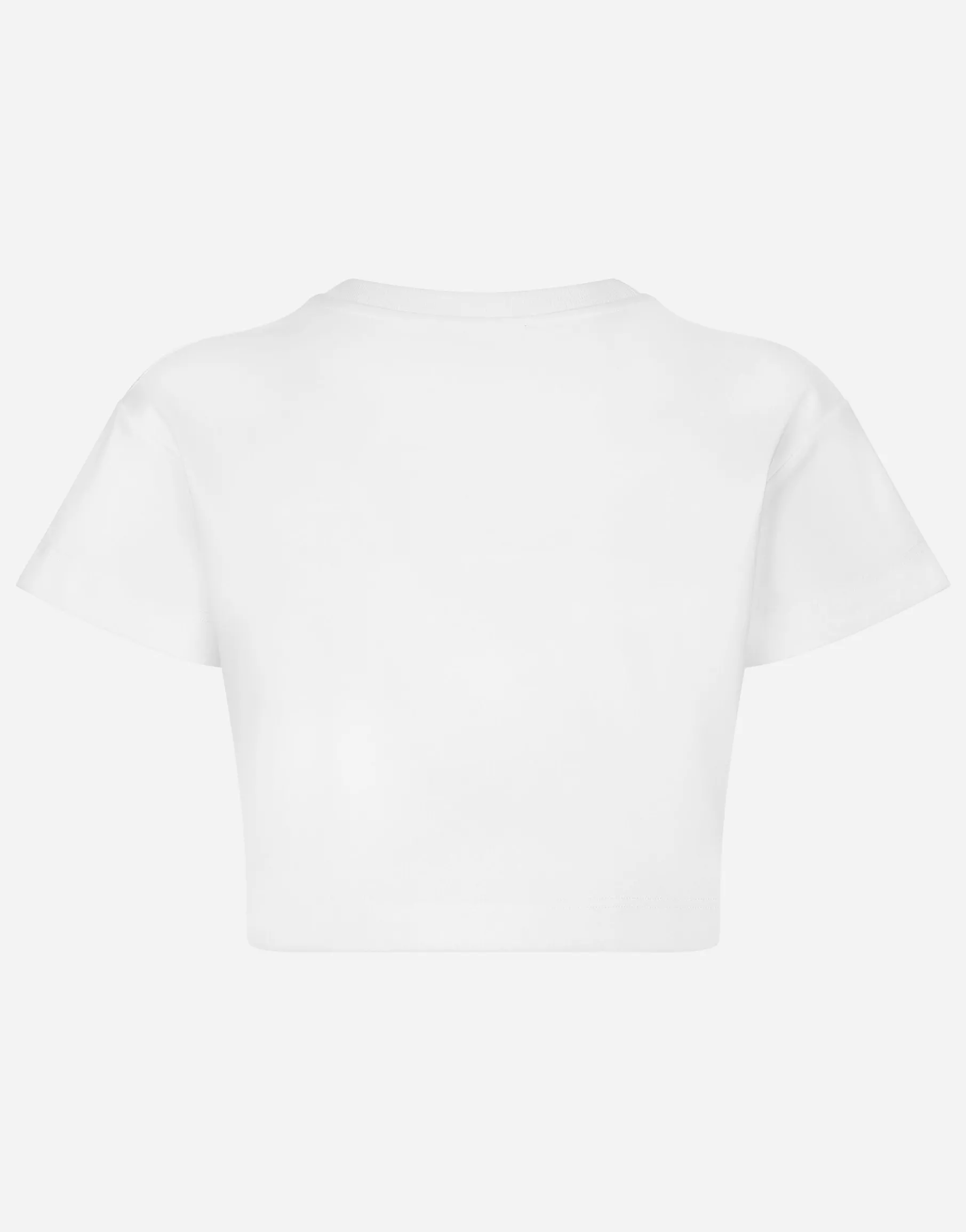 KIM DOLCE&GABBANA Cropped T-shirt with “KIM Dolce&Gabbana” tag
