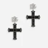 KIM DOLCE&GABBANA Cross earrings with rhinestone accents