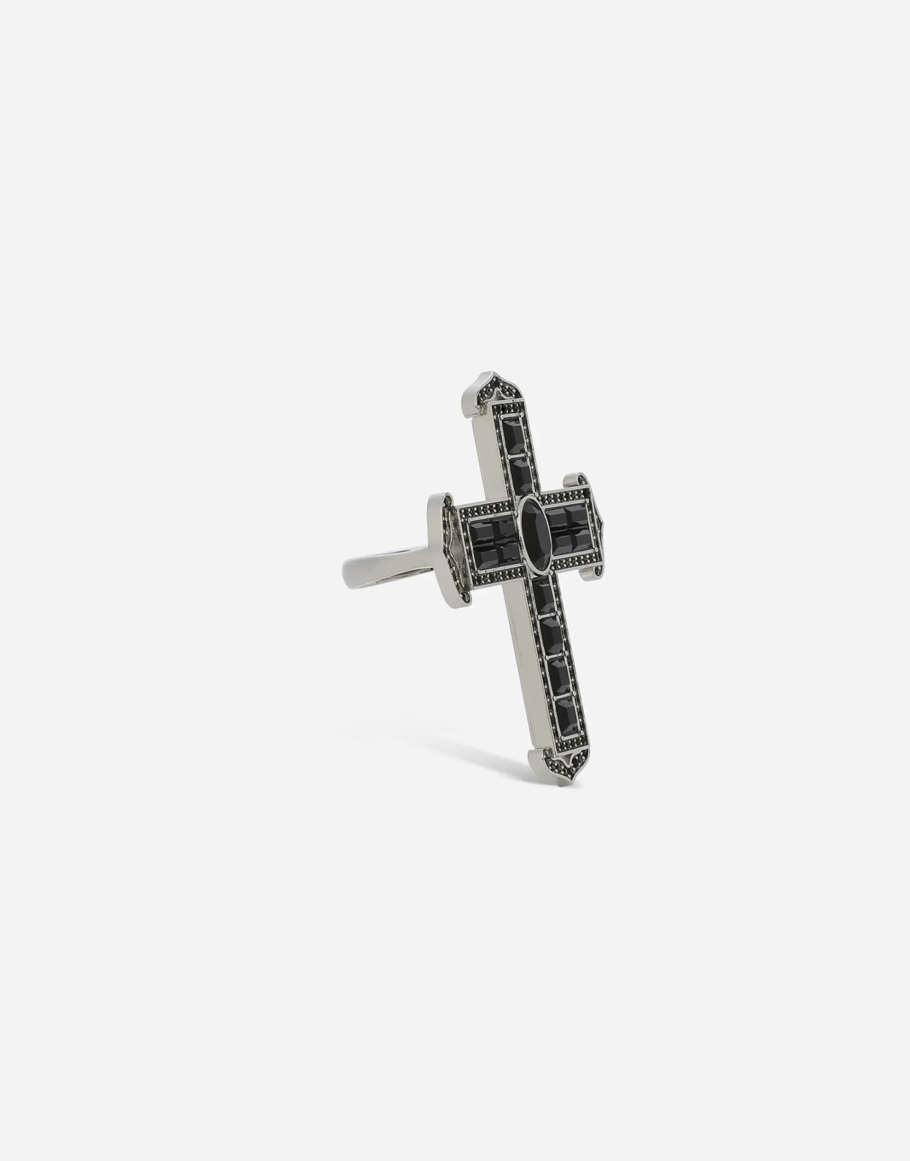 KIM DOLCE&GABBANA Cross ring with rhinestones