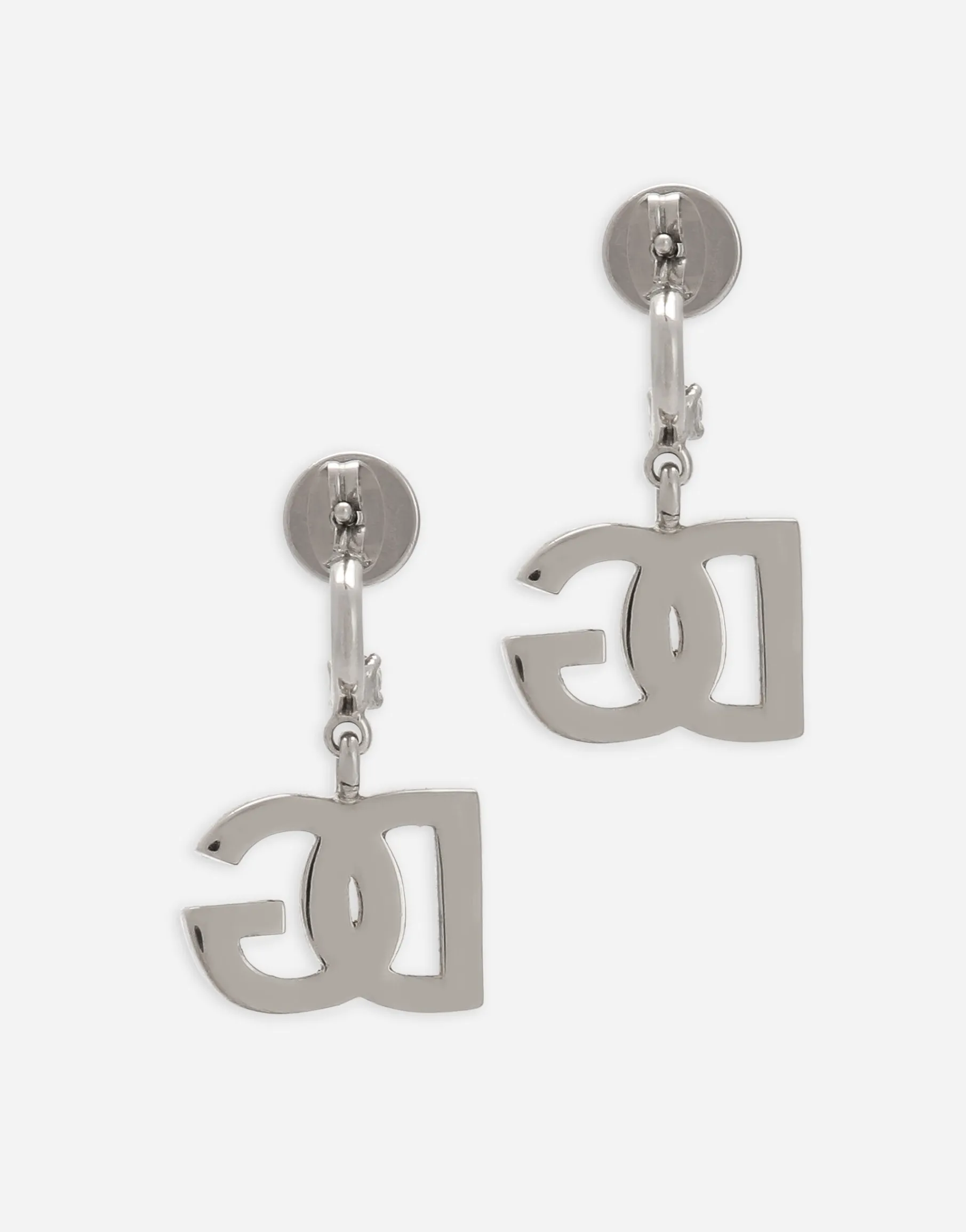 KIM DOLCE&GABBANA Earrings with DG logo and rhinestones