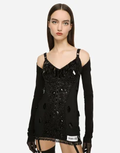 KIM DOLCE&GABBANA Embroidered minidress