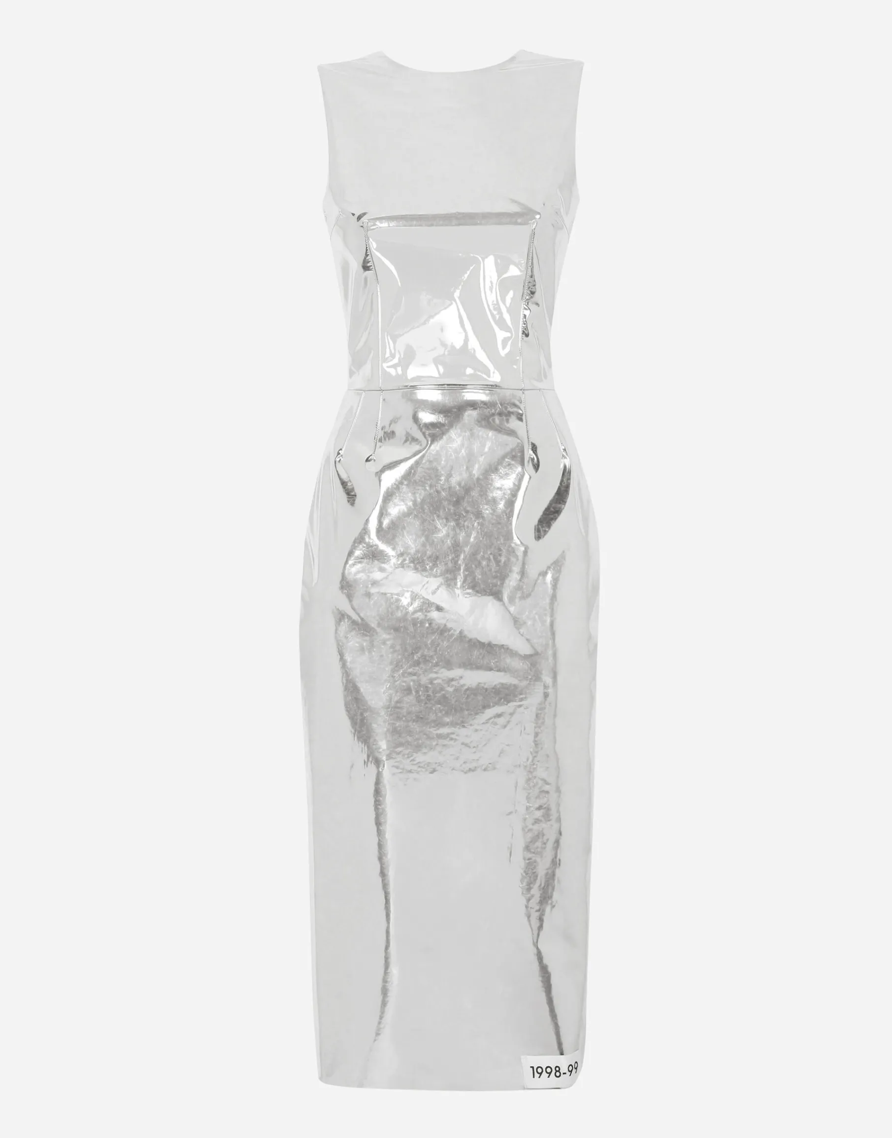 KIM DOLCE&GABBANA Foiled jersey calf-length dress