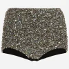 KIM DOLCE&GABBANA High-waisted panties with all-over rhinestone embellishment
