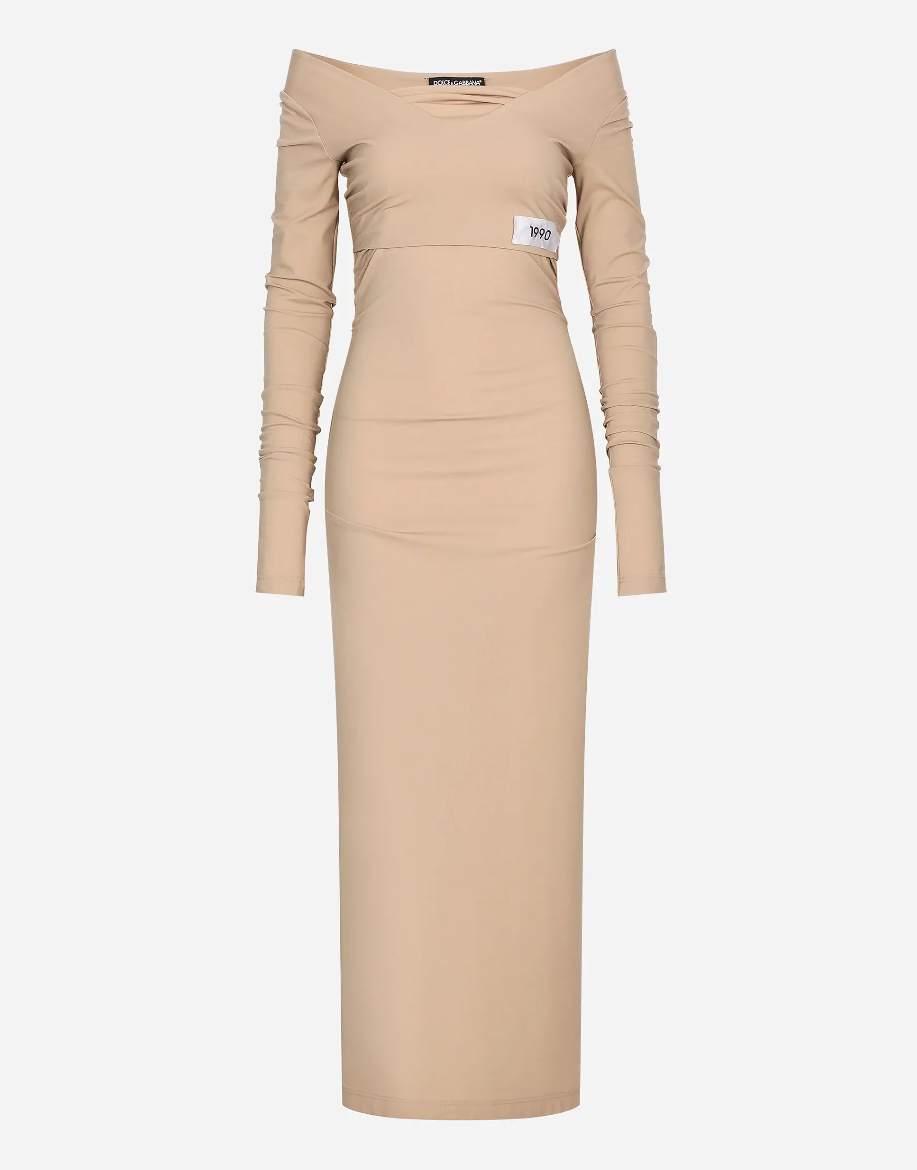 KIM DOLCE&GABBANA Jersey Milano rib calf-length dress