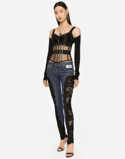 KIM DOLCE&GABBANA Jersey Milano rib shrug