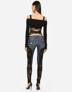 KIM DOLCE&GABBANA Jersey Milano rib shrug