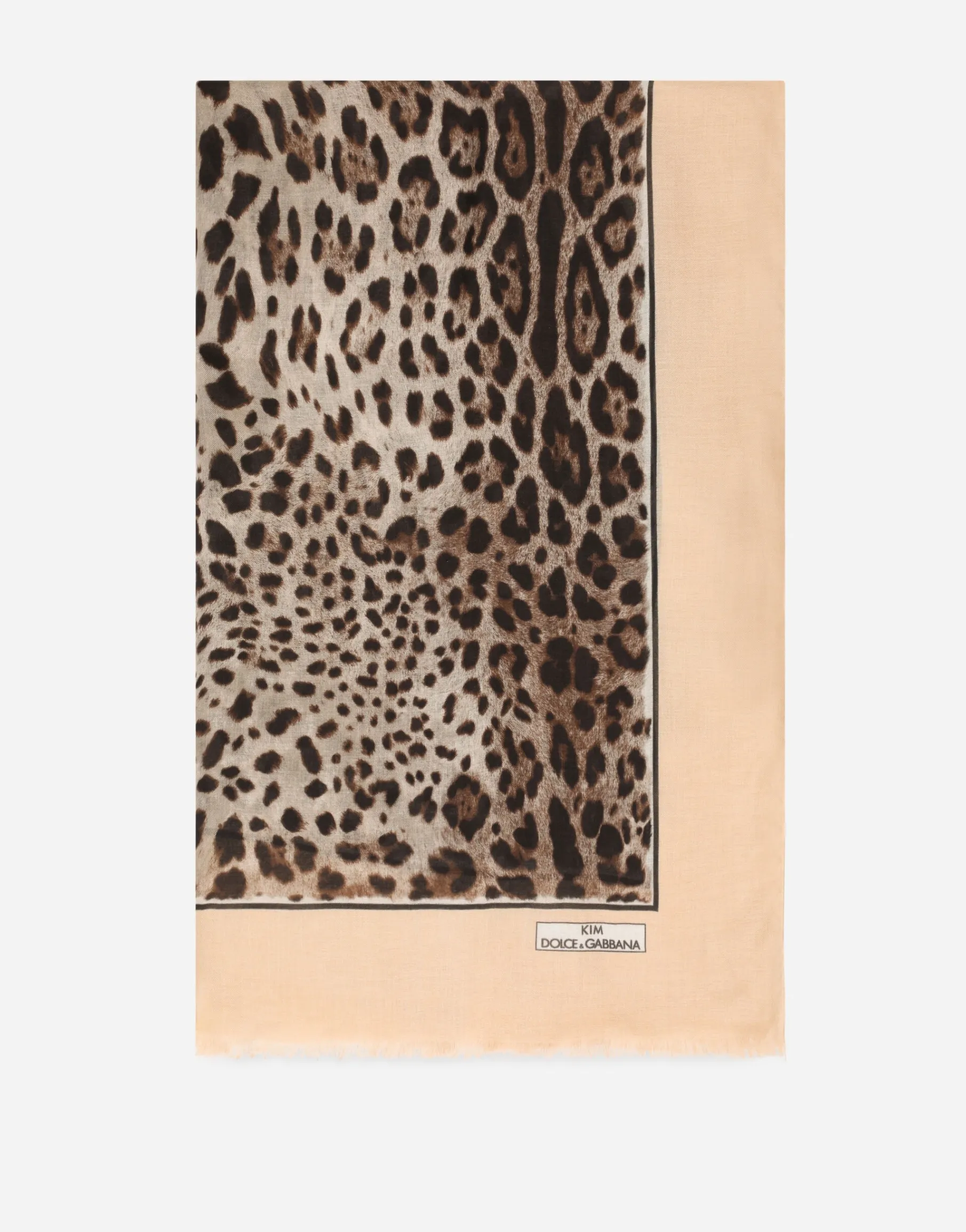 KIM DOLCE&GABBANA Leopard-print cashmere and modal scarf (135 x 200)