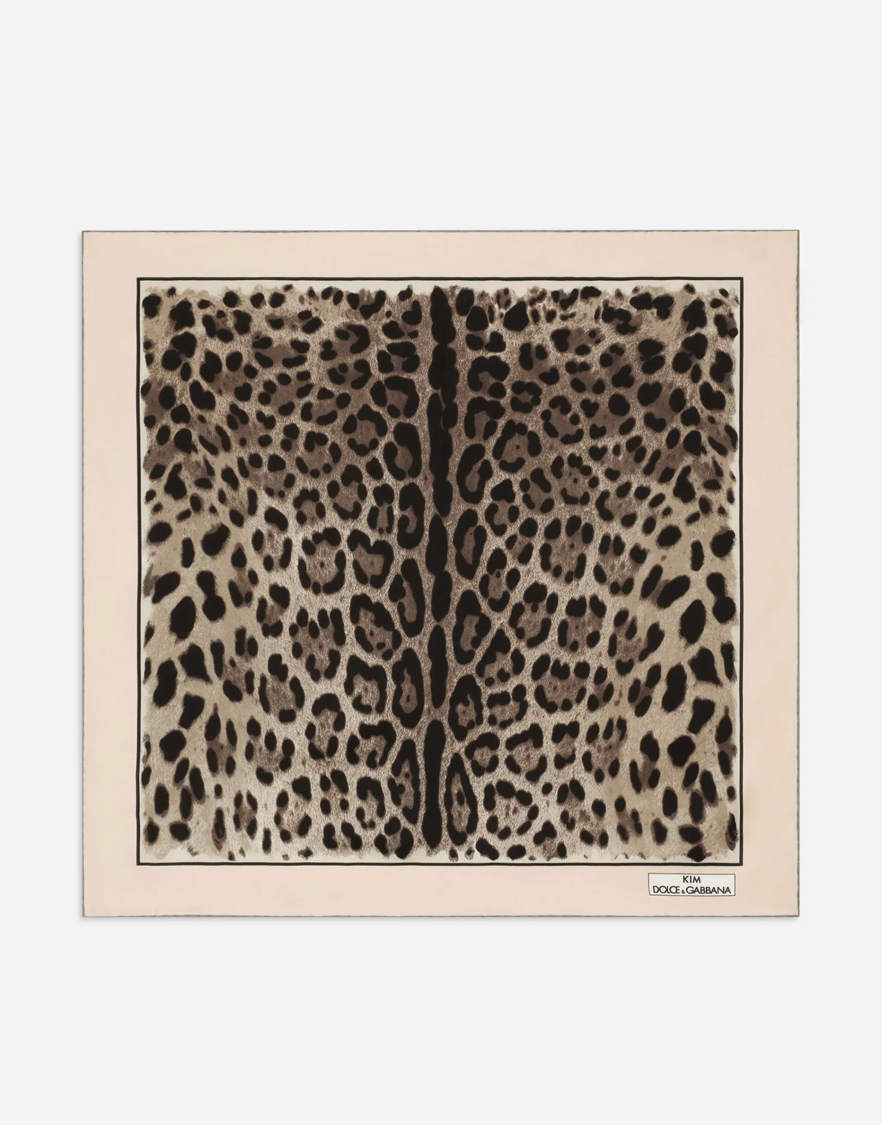KIM DOLCE&GABBANA Leopard-print twill scarf (70 x 70)