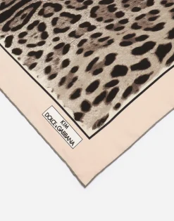KIM DOLCE&GABBANA Leopard-print twill scarf (70 x 70)
