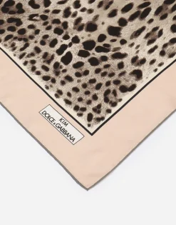 KIM DOLCE&GABBANA Leopard-print twill scarf (90 x 90)