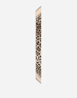KIM DOLCE&GABBANA Leopard-print twill headscarf