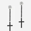 KIM DOLCE&GABBANA Long earrings with rhinestone-detailed crosses