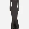 KIM DOLCE&GABBANA Long georgette dress