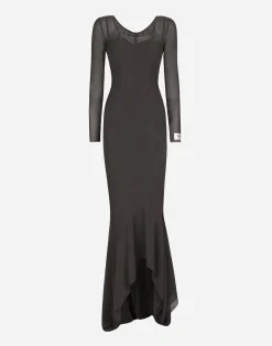 KIM DOLCE&GABBANA Long georgette dress