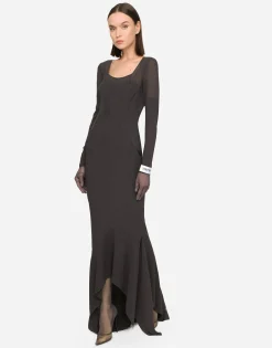 KIM DOLCE&GABBANA Long georgette dress