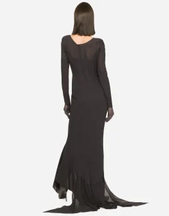 KIM DOLCE&GABBANA Long georgette dress