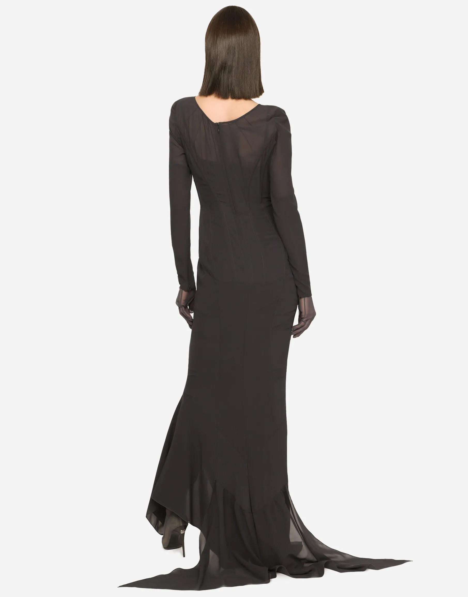 KIM DOLCE&GABBANA Long georgette dress