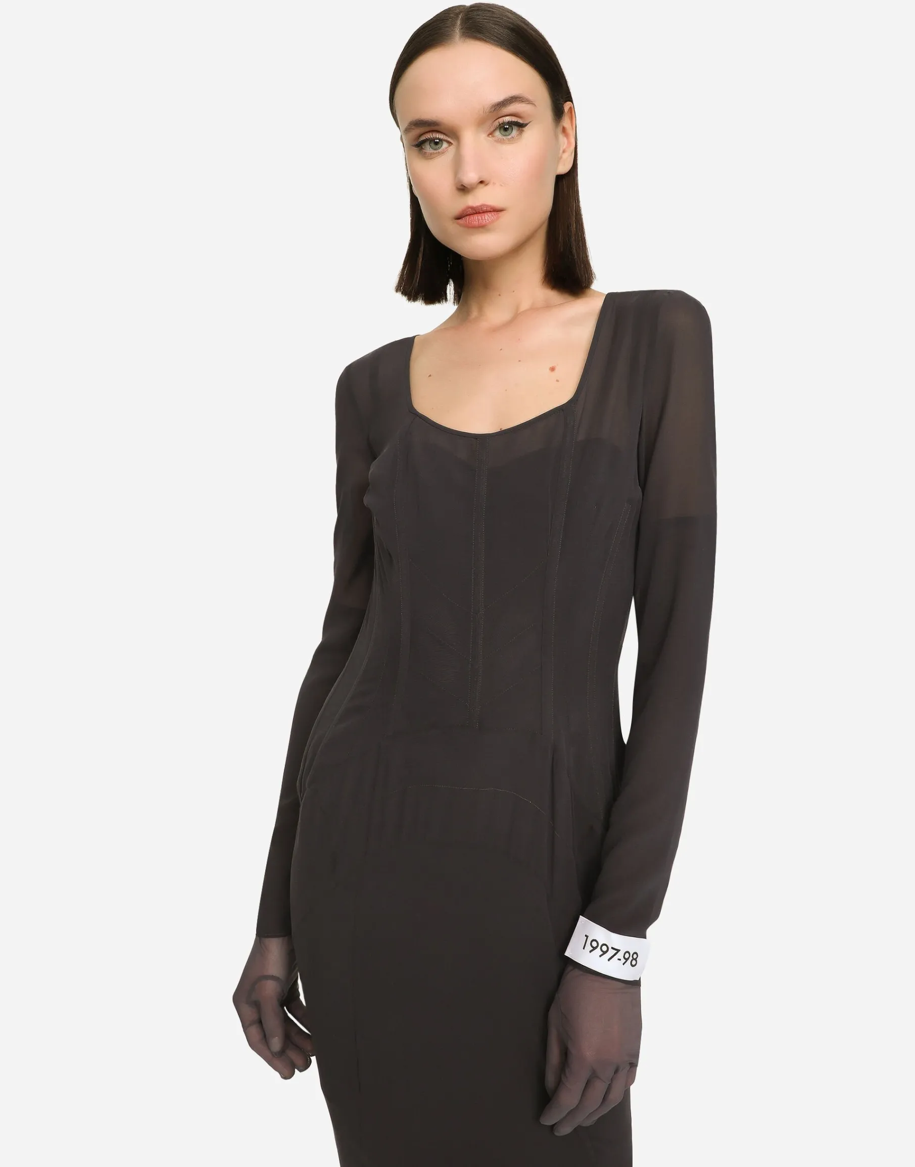 KIM DOLCE&GABBANA Long georgette dress