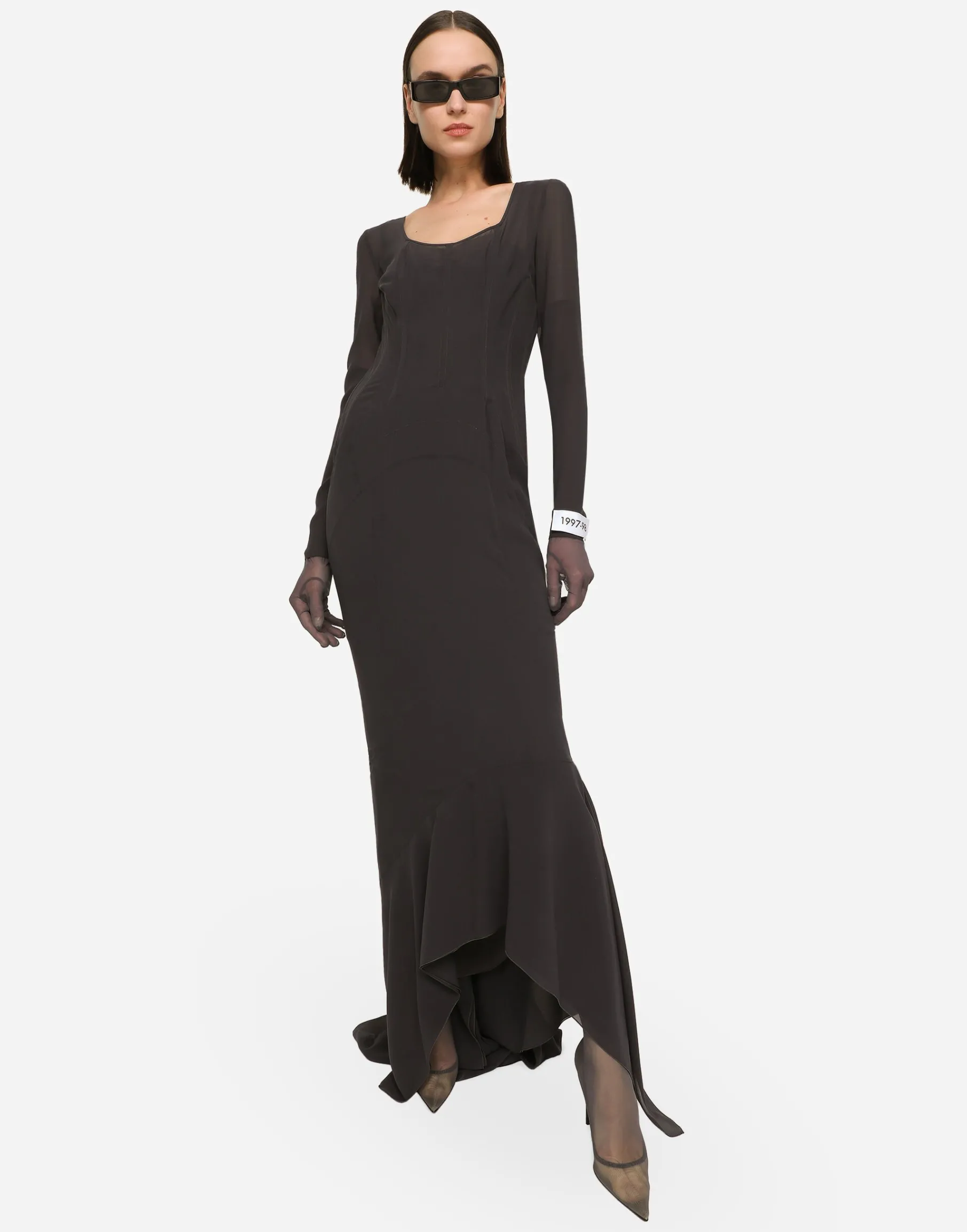 KIM DOLCE&GABBANA Long georgette dress
