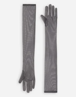 KIM DOLCE&GABBANA Long light stretch tulle gloves