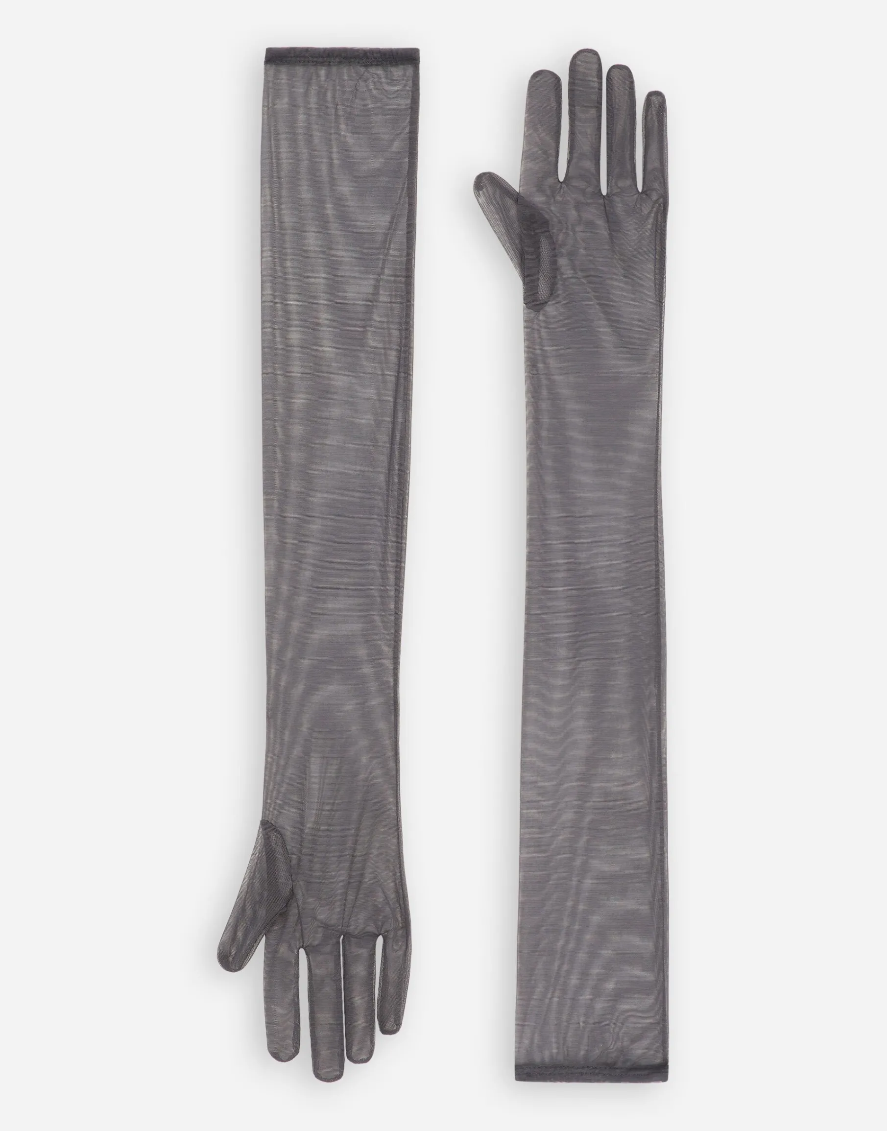 KIM DOLCE&GABBANA Long light stretch tulle gloves