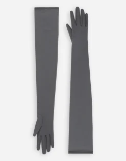 KIM DOLCE&GABBANA Long stretch jersey Milano rib gloves
