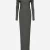 KIM DOLCE&GABBANA Long stretch jersey Milano rib dress