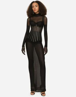 KIM DOLCE&GABBANA Long tulle dress