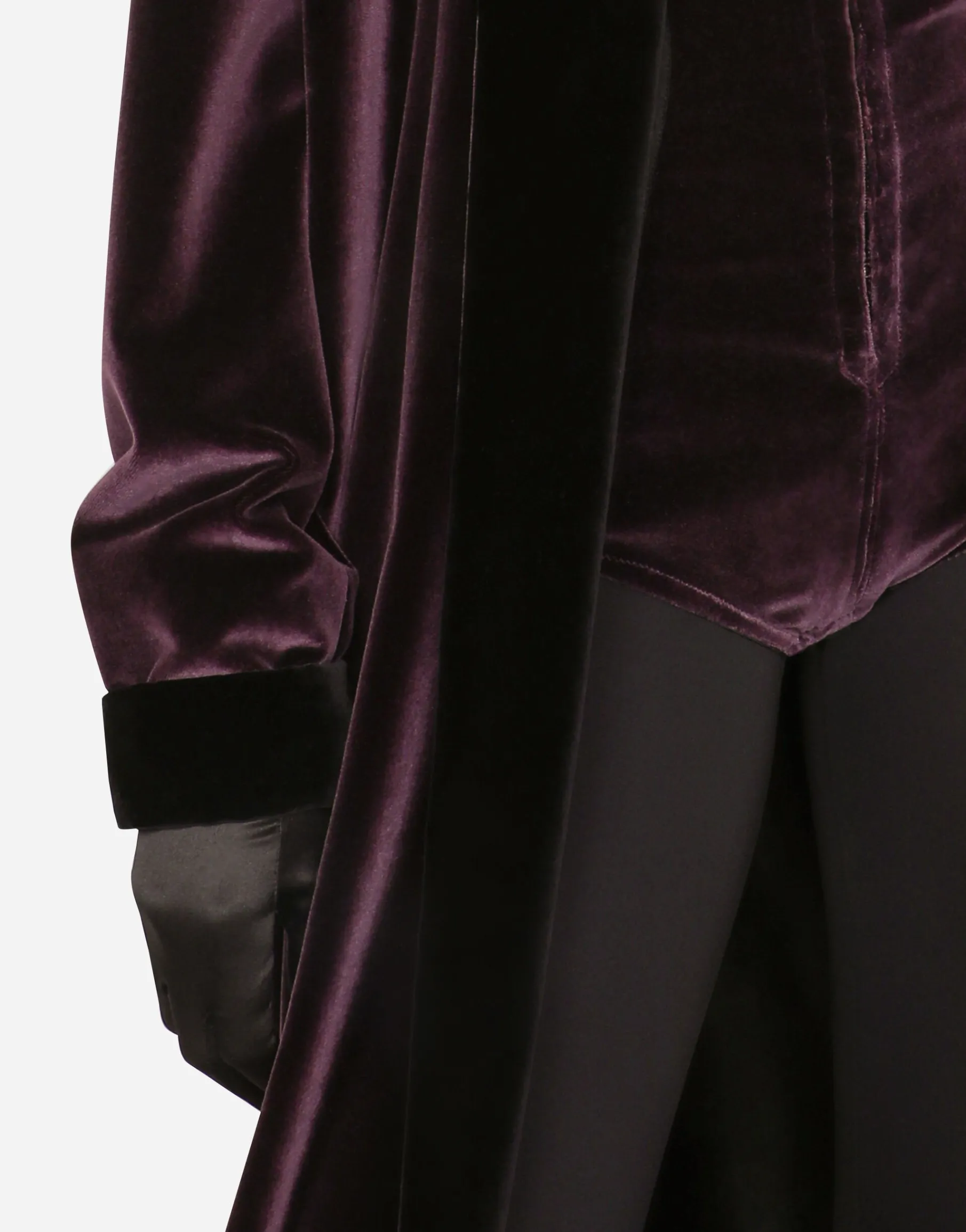KIM DOLCE&GABBANA Long velvet coat