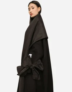 KIM DOLCE&GABBANA Long wool and cashmere coat