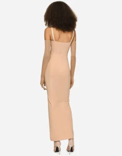 KIM DOLCE&GABBANA Marquisette calf-length dress