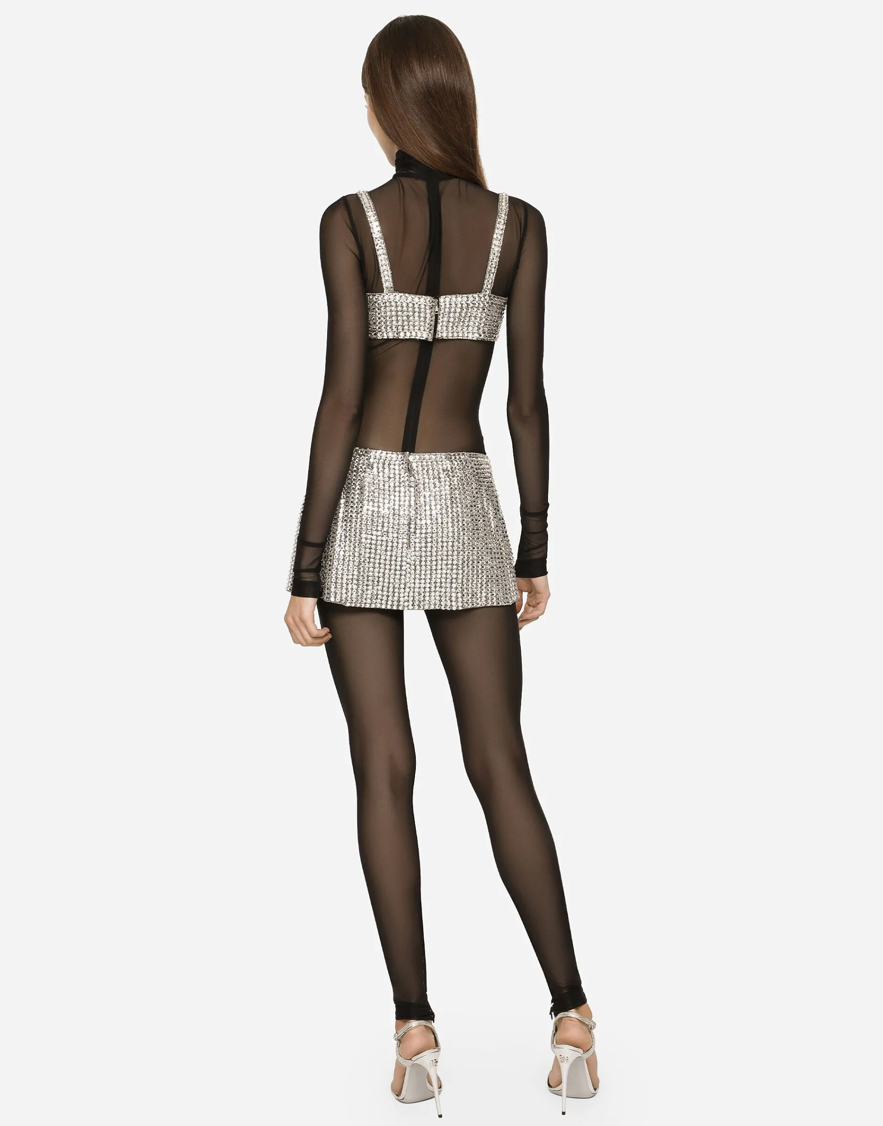 KIM DOLCE&GABBANA Miniskirt with fusible rhinestones