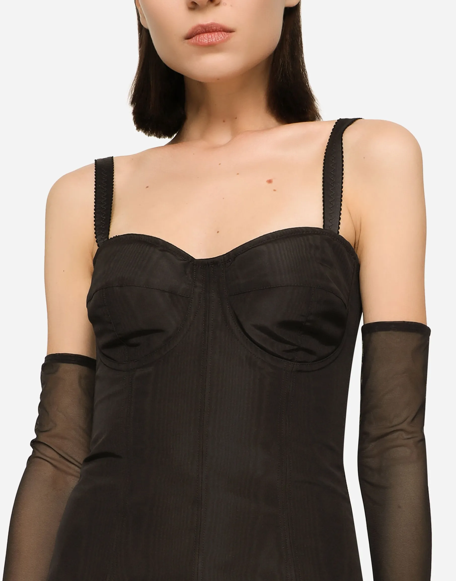 KIM DOLCE&GABBANA Moiré faille minidress
