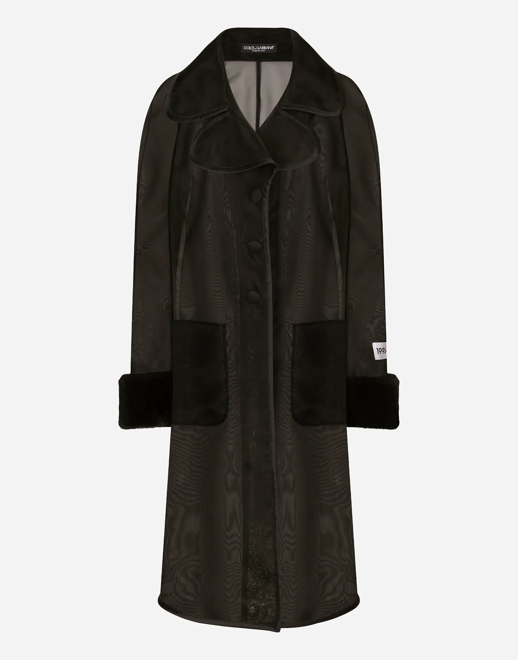 KIM DOLCE&GABBANA Organza trench coat with the Re-Edition label