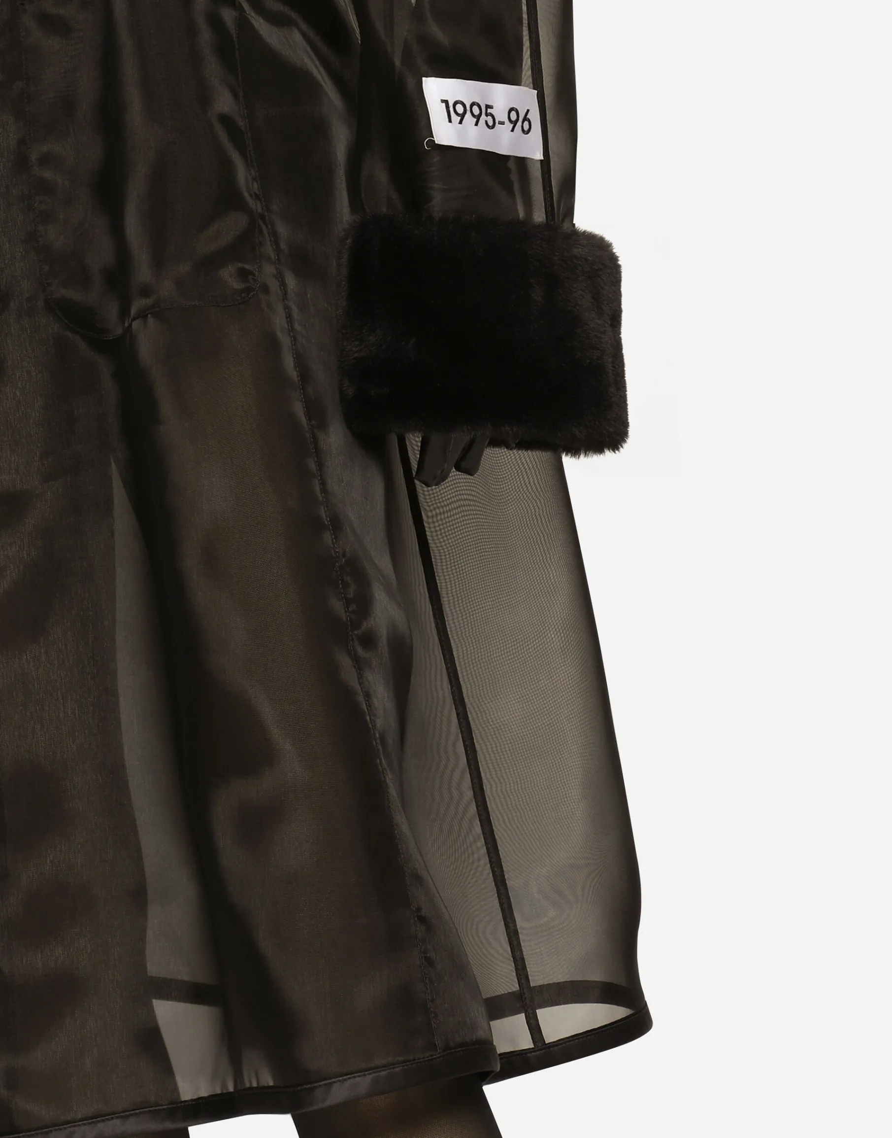 KIM DOLCE&GABBANA Organza trench coat with the Re-Edition label