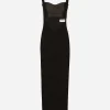 KIM DOLCE&GABBANA Organzine calf-length corset dress