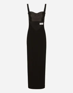 KIM DOLCE&GABBANA Organzine calf-length corset dress