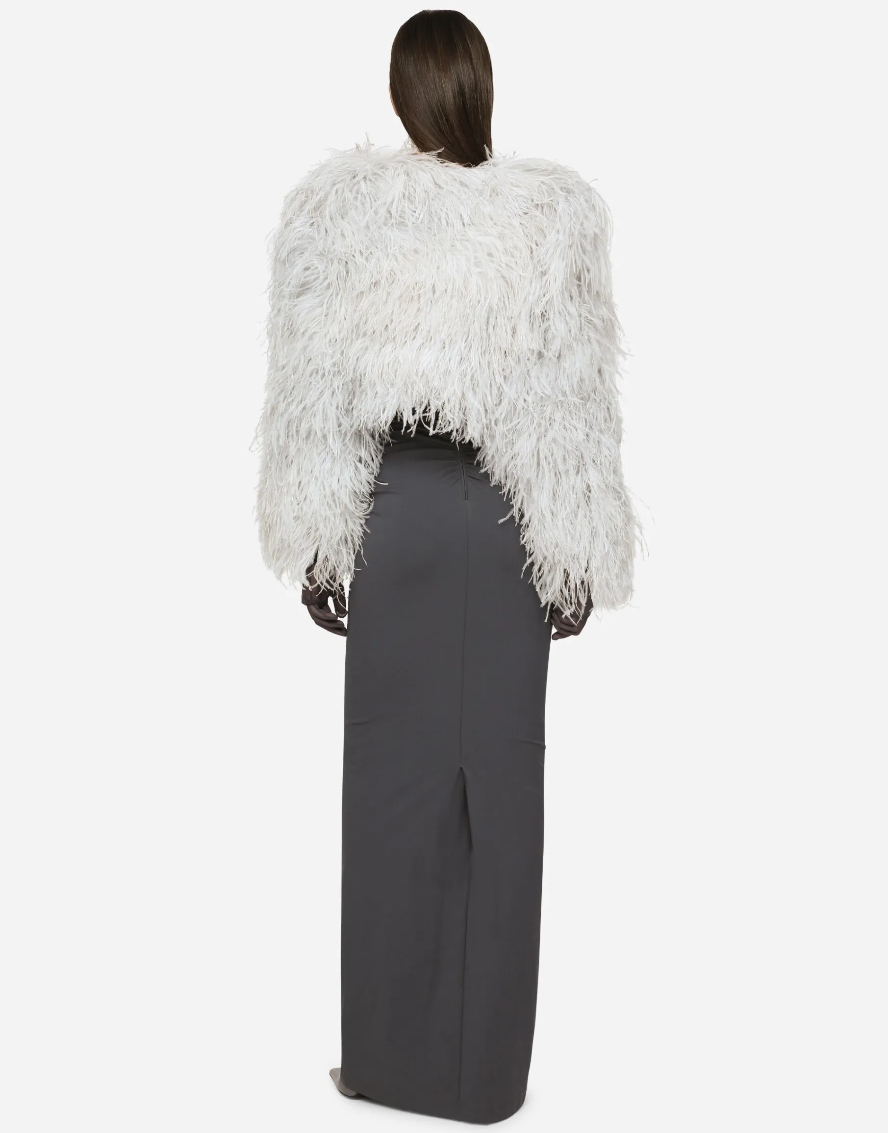 KIM DOLCE&GABBANA Ostrich feather bolero jacket