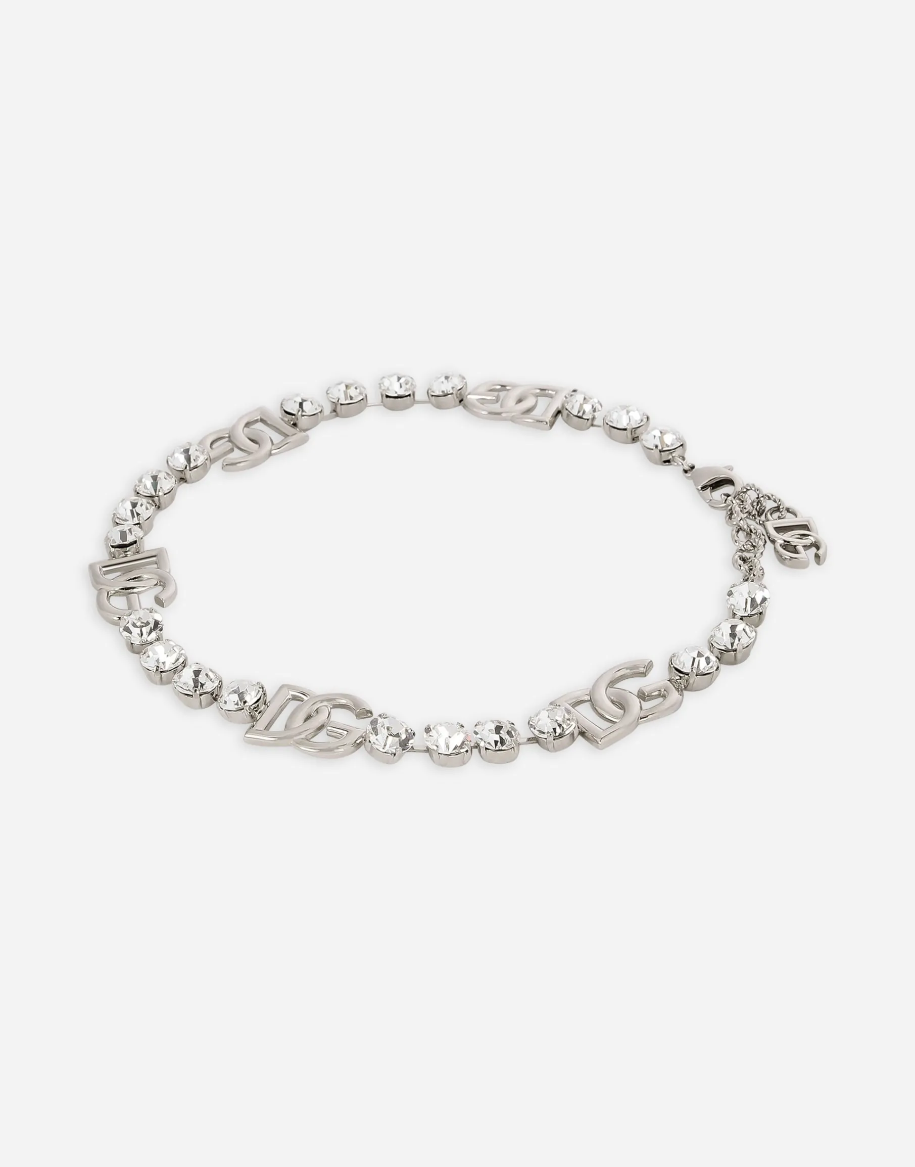 KIM DOLCE&GABBANA Rhinestone necklace with DG logo