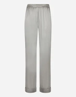 KIM DOLCE&GABBANA Satin pajama pants with piping