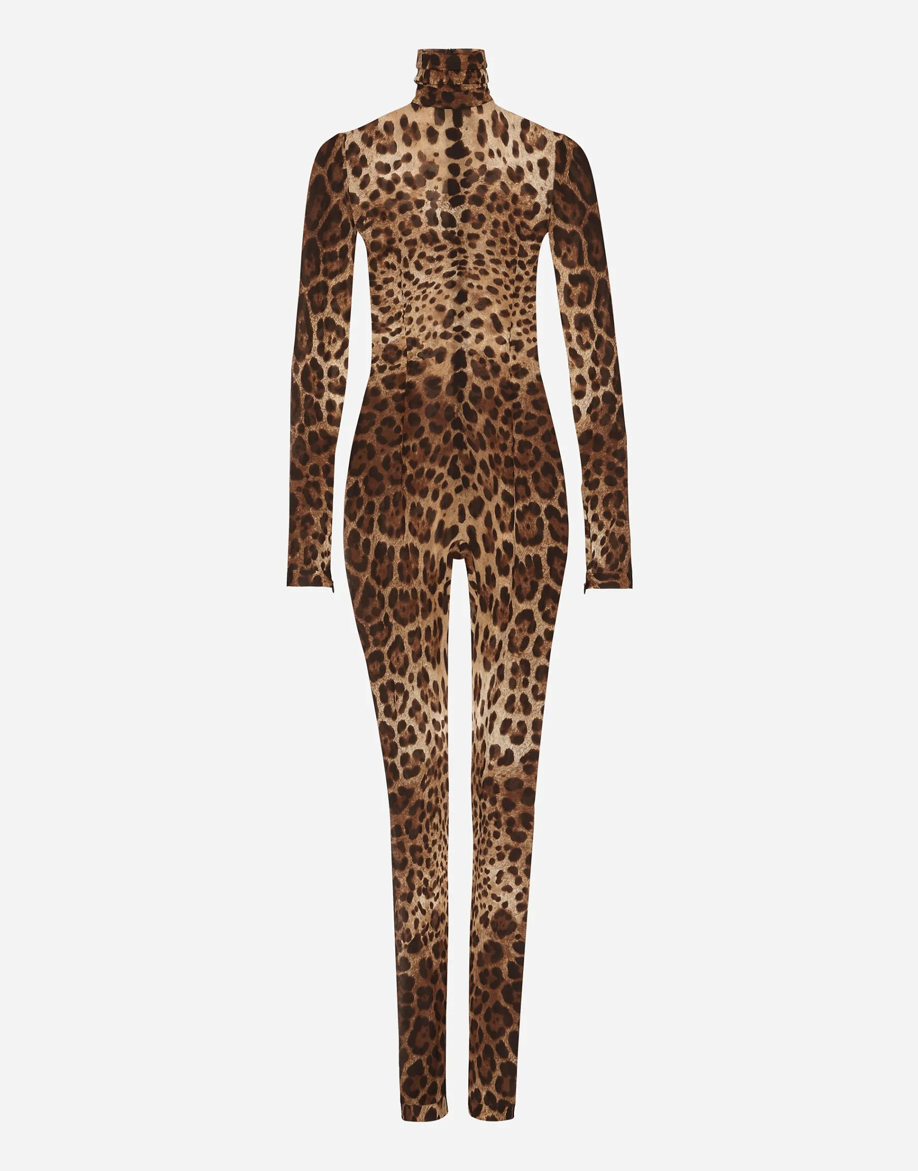 KIM DOLCE&GABBANA Sheer leopard-print jumpsuit