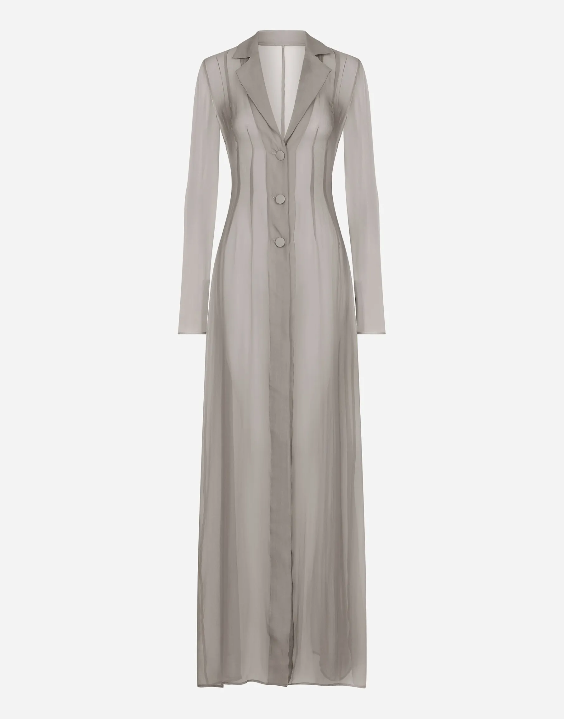KIM DOLCE&GABBANA Silk georgette duster coat