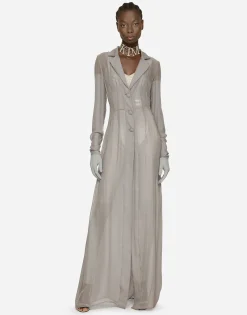 KIM DOLCE&GABBANA Silk georgette duster coat