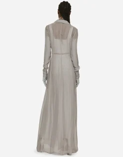 KIM DOLCE&GABBANA Silk georgette duster coat