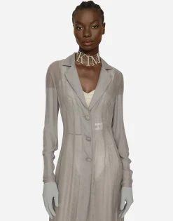 KIM DOLCE&GABBANA Silk georgette duster coat