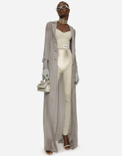 KIM DOLCE&GABBANA Silk georgette duster coat
