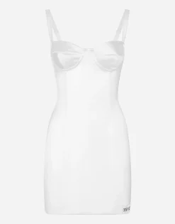 KIM DOLCE&GABBANA Stretch satin minidress