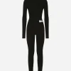 KIM DOLCE&GABBANA Stretch jersey Milano rib jumpsuit